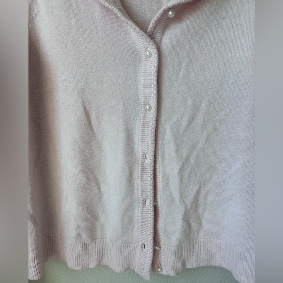 Mercer Street Small Baby pink Pearl Button Soft Cardigan Sweater Macys - Picture 2 of 5